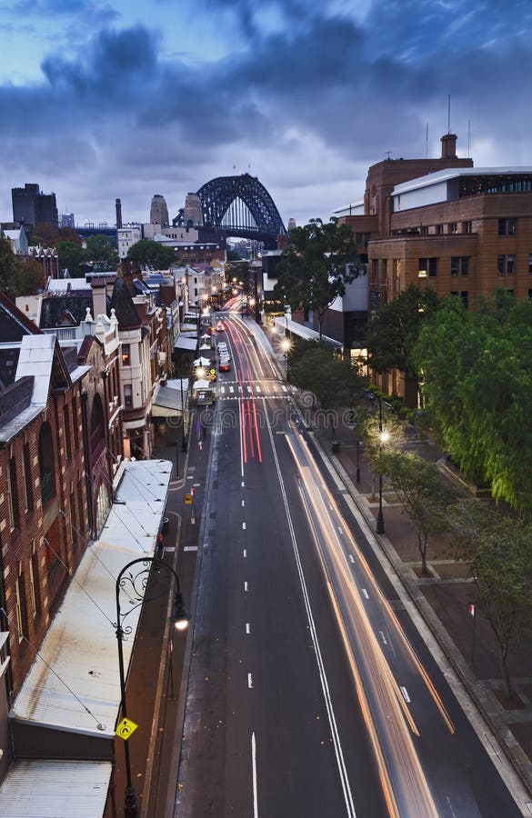 Sydney Rocks Bridge Vertical Sunset Stock Image - Image of australia ...