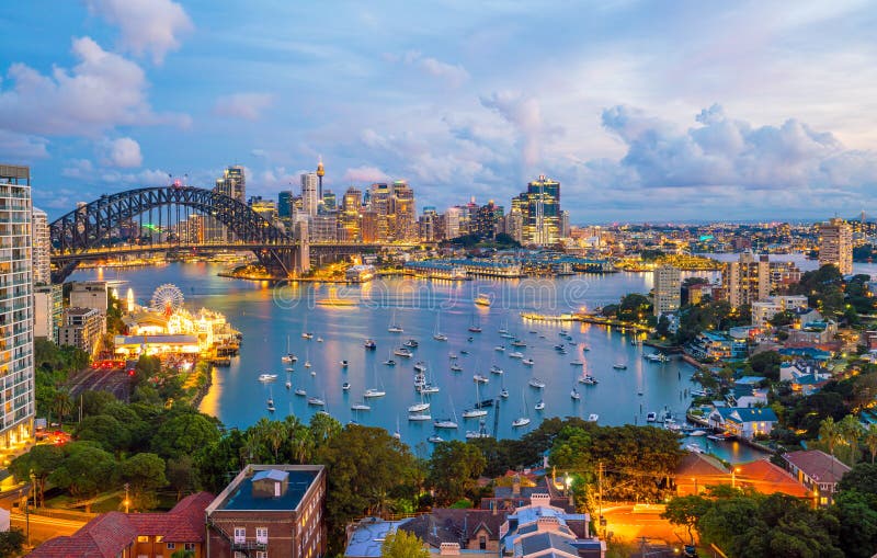 Skyline del centro di Sydney immagine stock
