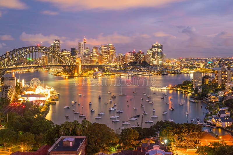 Sydney Skyline del centro immagine stock