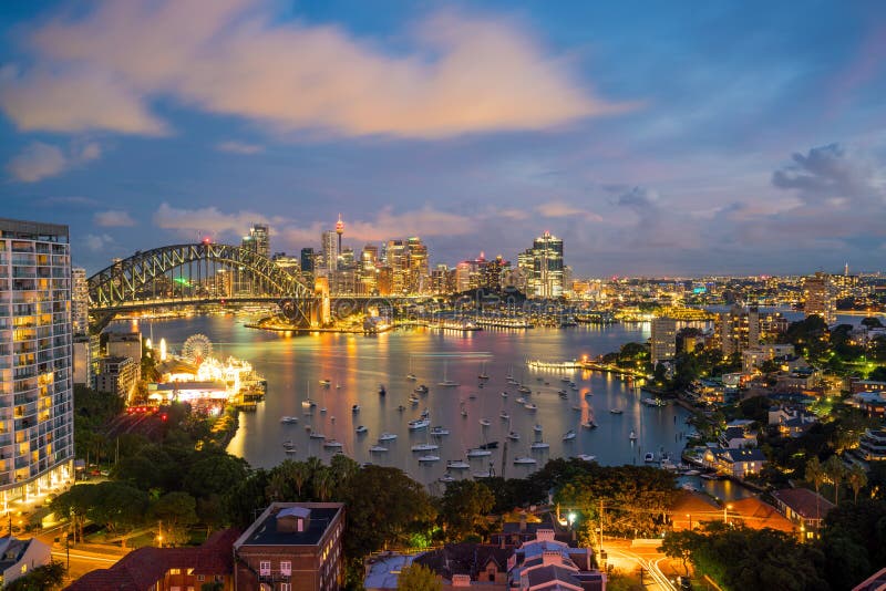 Sydney Skyline del centro immagine stock libera da diritti
