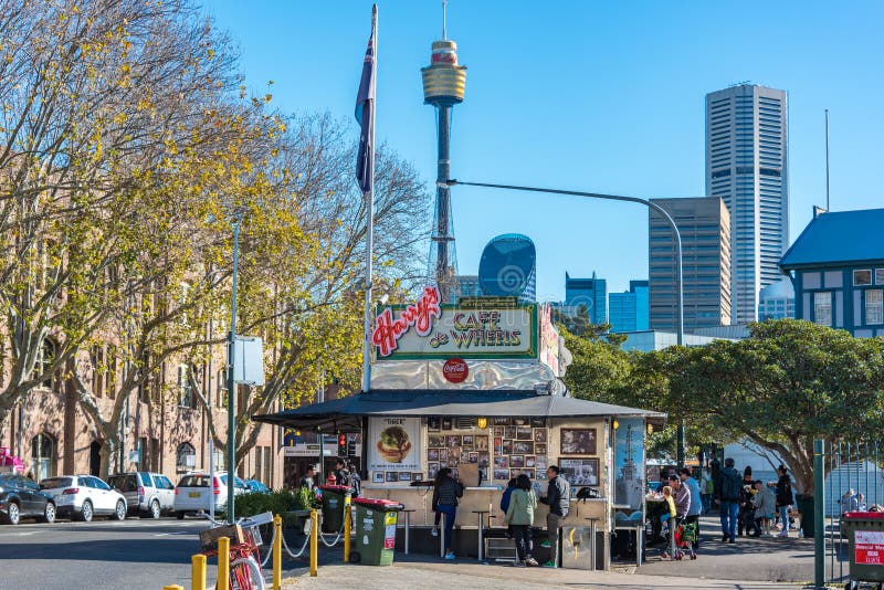 Sydney Street Food Cafe with Sydney CBD View with Iconic Sydney Tower