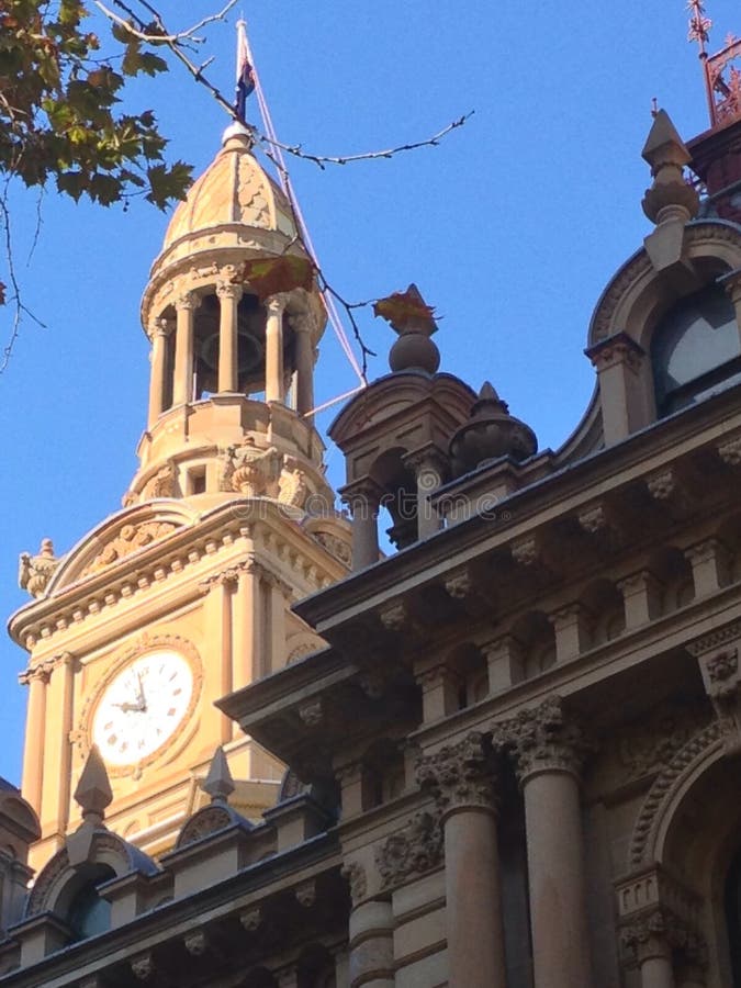 Sydney Town Hall Clock Tower Stock Image Image of clock, architecture