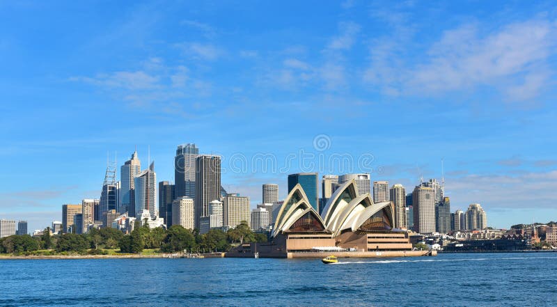 Skyline van de stad Sydney royalty-vrije stock foto