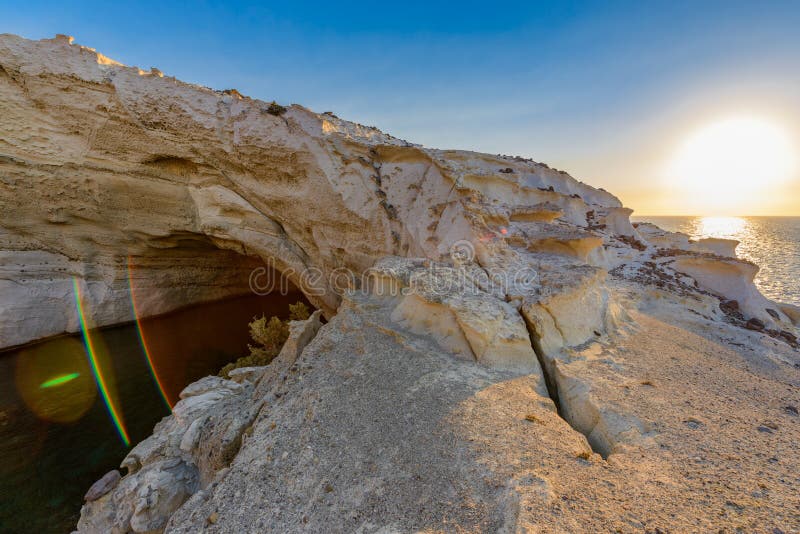 Sykia Cave at Melos Island, Greece