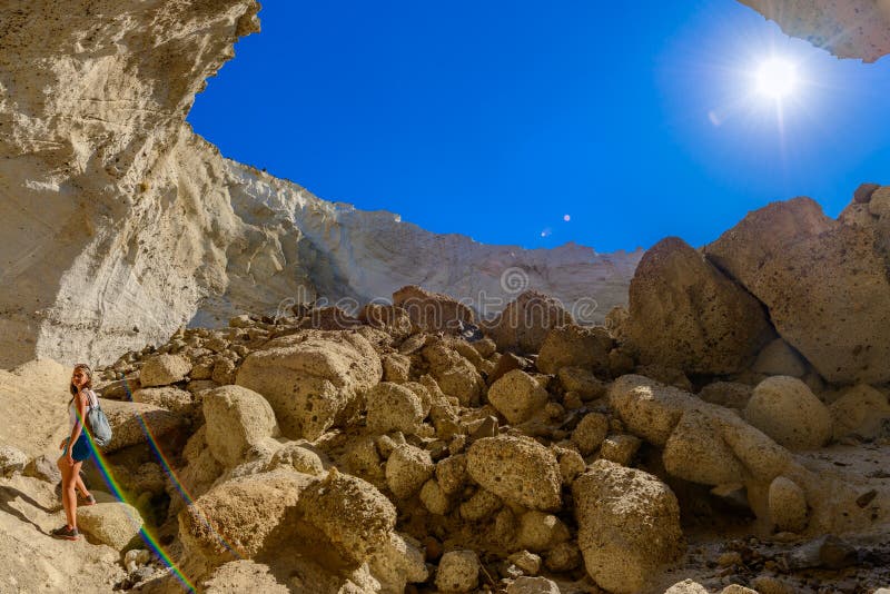 Sykia Cave at Melos Island, Greece