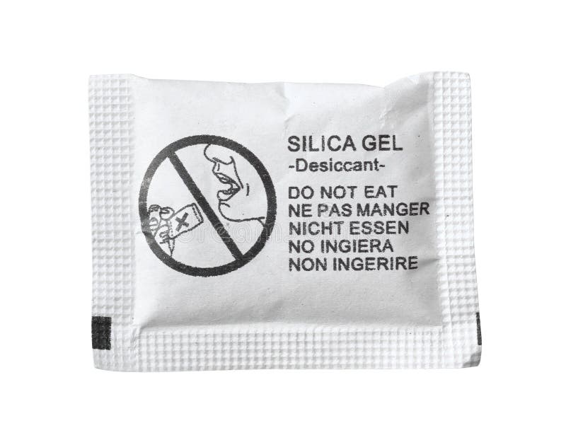 Sylikatowego gel torba z znakiem ostrzegawczym
