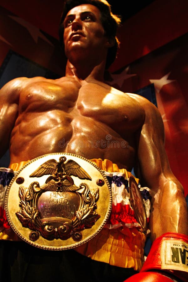 LOS ANGELES, usa - OCT 08, 2015: Sylvester Stallone jako Skalisty balboa w Madame Tussauds Hollywood wosku muzeum Maria Tussaud był urodzony jako Maria Grosholtz w 1761