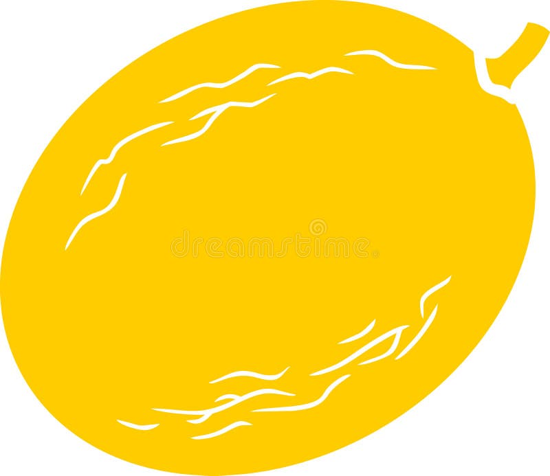 Sylwetka dojrzałego melona ilustracji