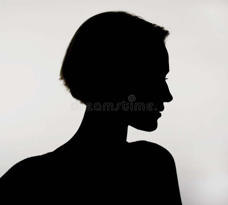 Silhouette of a young woman. Silhouette of a young woman