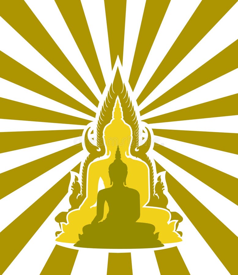 Sylwetka Tajlandzki Buddha ilustracja wektor Sylwetka Tajlandzki Buddha ilustracja wektor