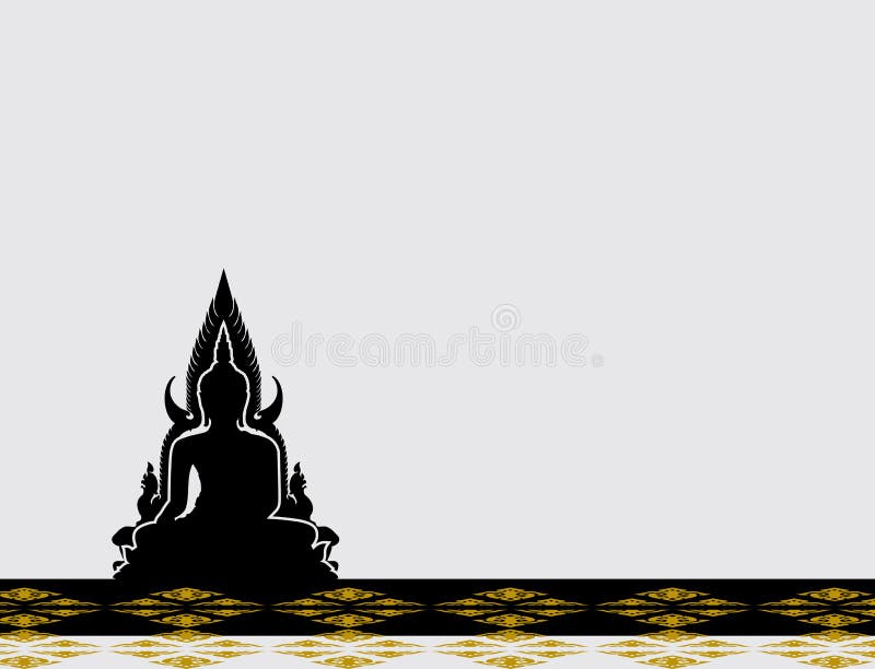 Sylwetka Tajlandzki Buddha ilustracja wektor Sylwetka Tajlandzki Buddha ilustracja wektor