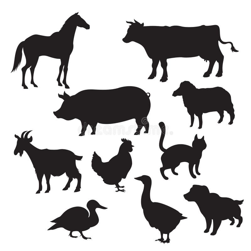 Sylwetki zwierze domowy ilustracji