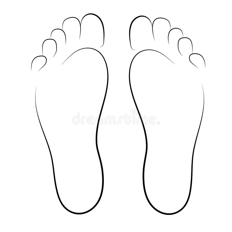 Symbol Adults Human Footprints Vector Stock Vector - Illustration of ...