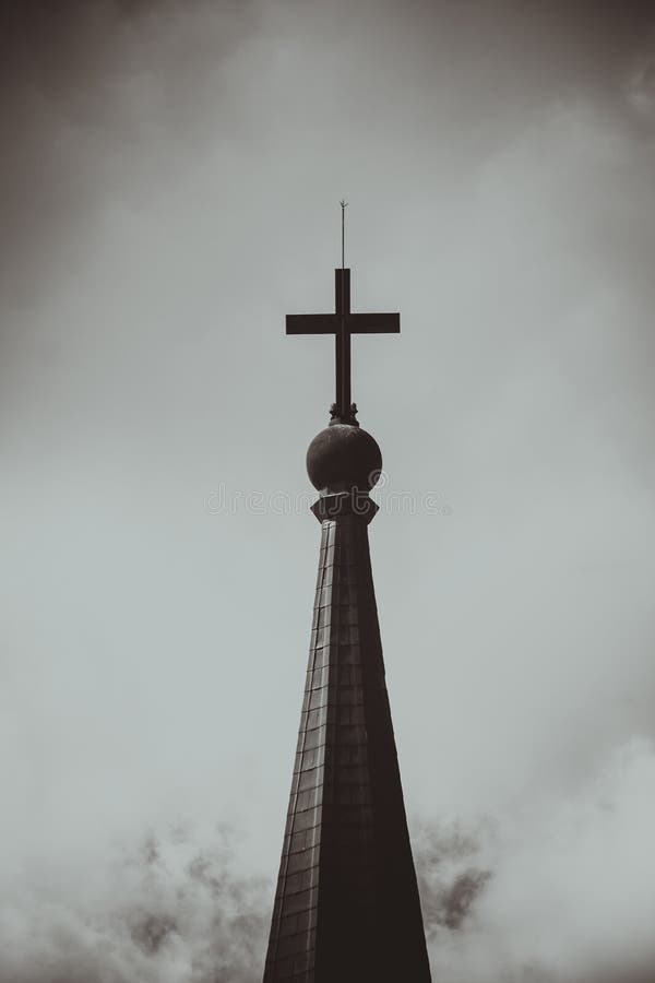 Symbol of a church cross. Christianity religion symbol.