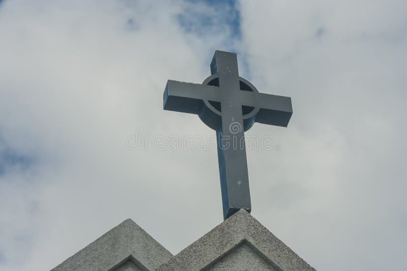 Symbol of a church cross. Christianity religion symbol.