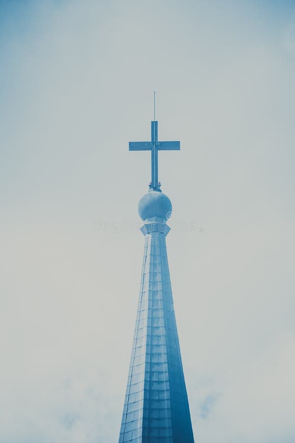 Symbol of a church cross. Christianity religion symbol.