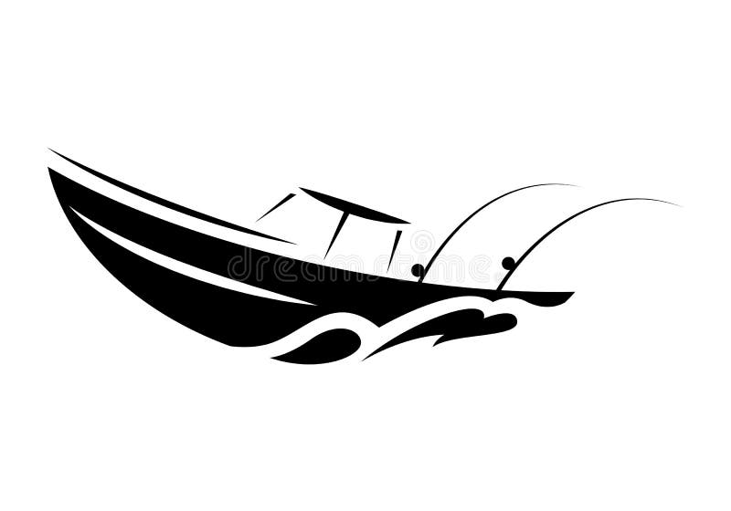Symbol Fishing Boat, Vector Stock Vector - Illustration of shadow, hand:  79461008