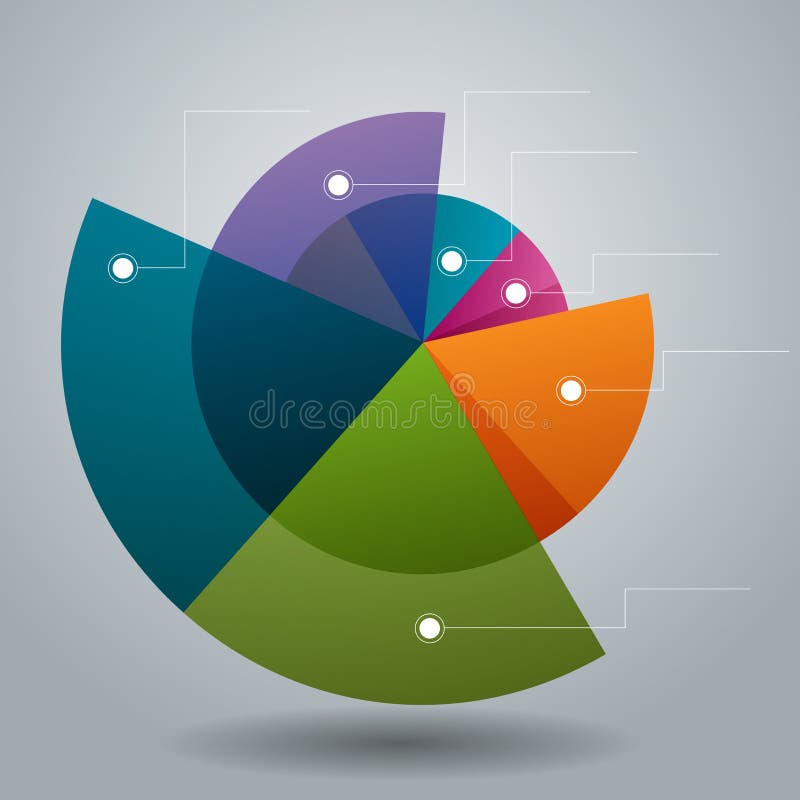 Symbol för affärspajdiagram vektor illustrationer