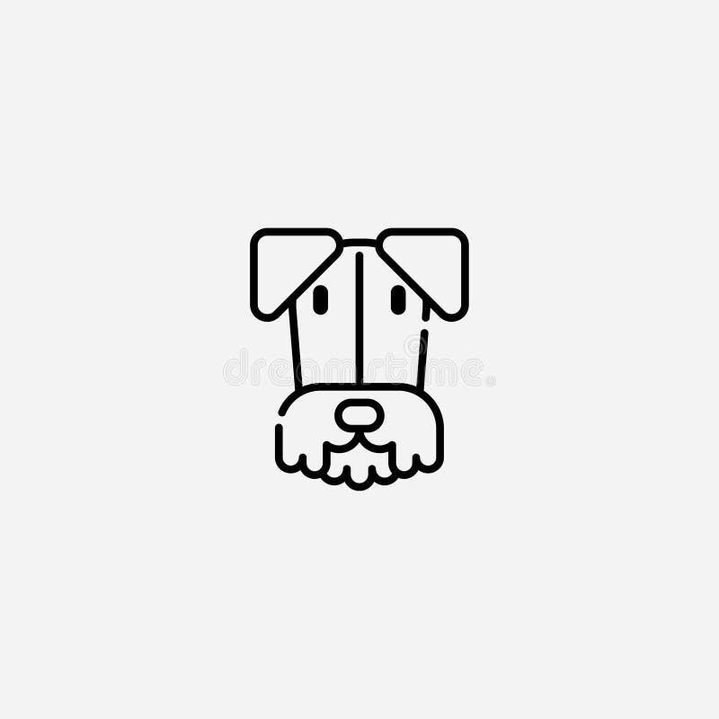 Symbol för symbol för airedale-skräckvektorsymbol vektor illustrationer