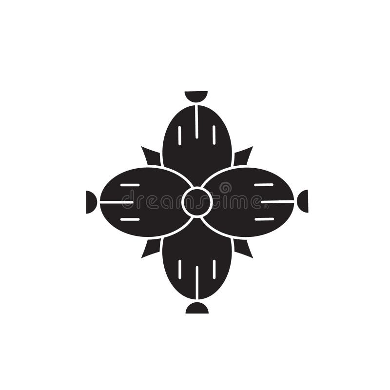 Symbol för begrepp för Dianthussvartvektor Plan illustration för Dianthus, tecken stock illustrationer Symbol för begrepp för Dianthussvartvektor Plan illustration för Dianthus, tecken stock illustrationer
