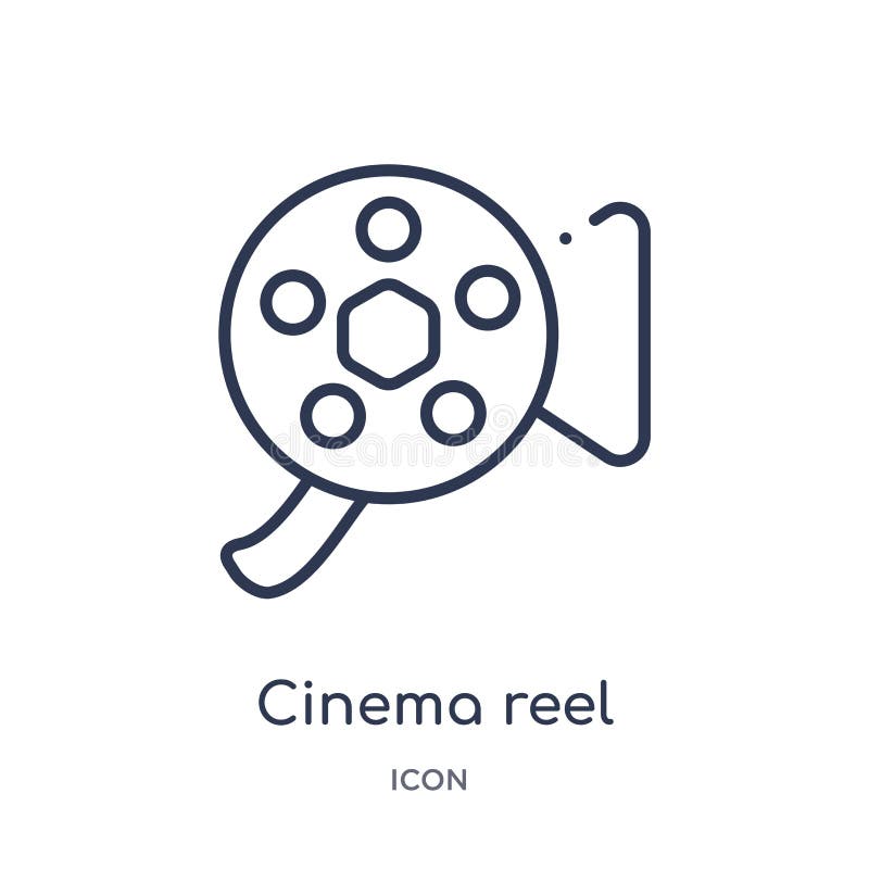 symbol för biorullvideokamera från multimediaöversiktssamling Tunn linje symbol för biorullvideokamera som isoleras på vit vektor illustrationer symbol för biorullvideokamera från multimediaöversiktssamling Tunn linje symbol för biorullvideokamera som isoleras på vit vektor illustrationer