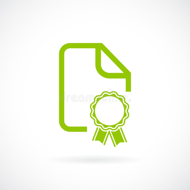 Symbol för certifikatdokumentvektor royaltyfri illustrationer Symbol för certifikatdokumentvektor royaltyfri illustrationer