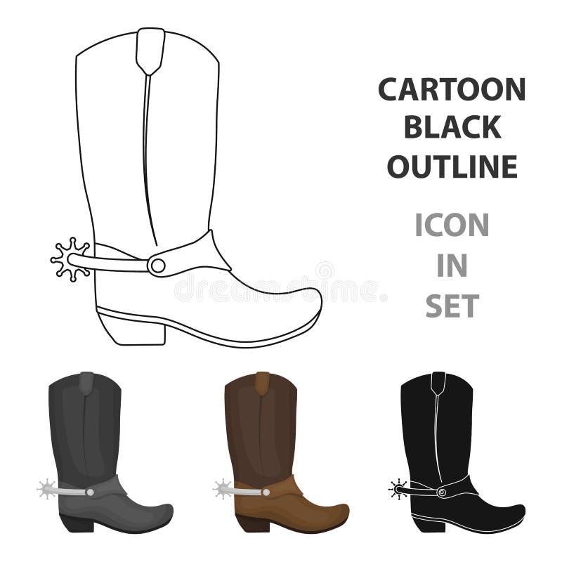 Symbol för cowboykängor i tecknad filmstil på vit bakgrund Illustration för vektor för rodeosymbolmateriel royaltyfri illustrationer Symbol för cowboykängor i tecknad filmstil på vit bakgrund Illustration för vektor för rodeosymbolmateriel royaltyfri illustrationer