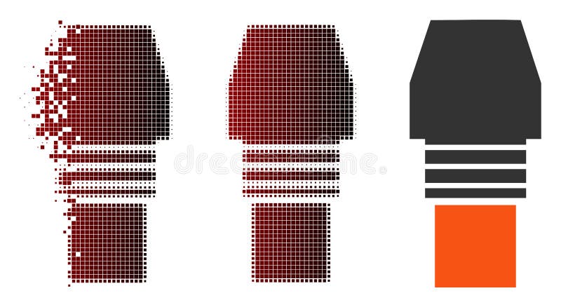 Symbol för dysa för gasbrännare för gas för dammPIXEL rastrerad royaltyfri illustrationer