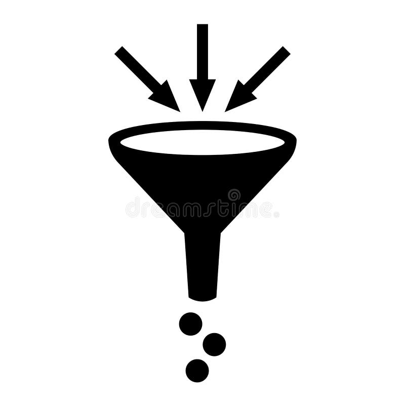 Symbol för filtertratt royaltyfri illustrationer Symbol för filtertratt royaltyfri illustrationer