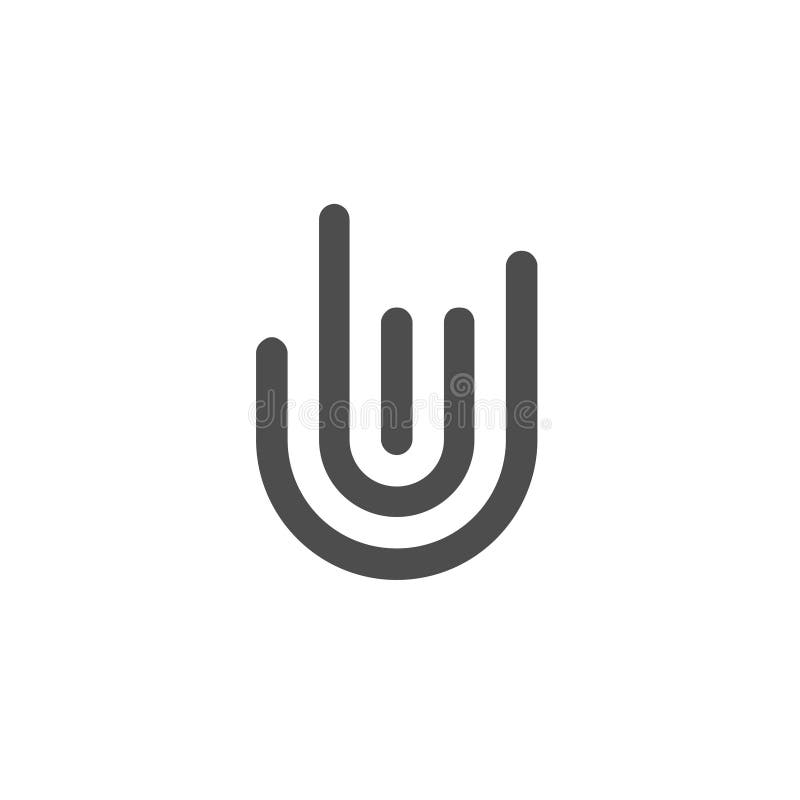 Symbol för handgester och fingerlogo vektor illustrationer