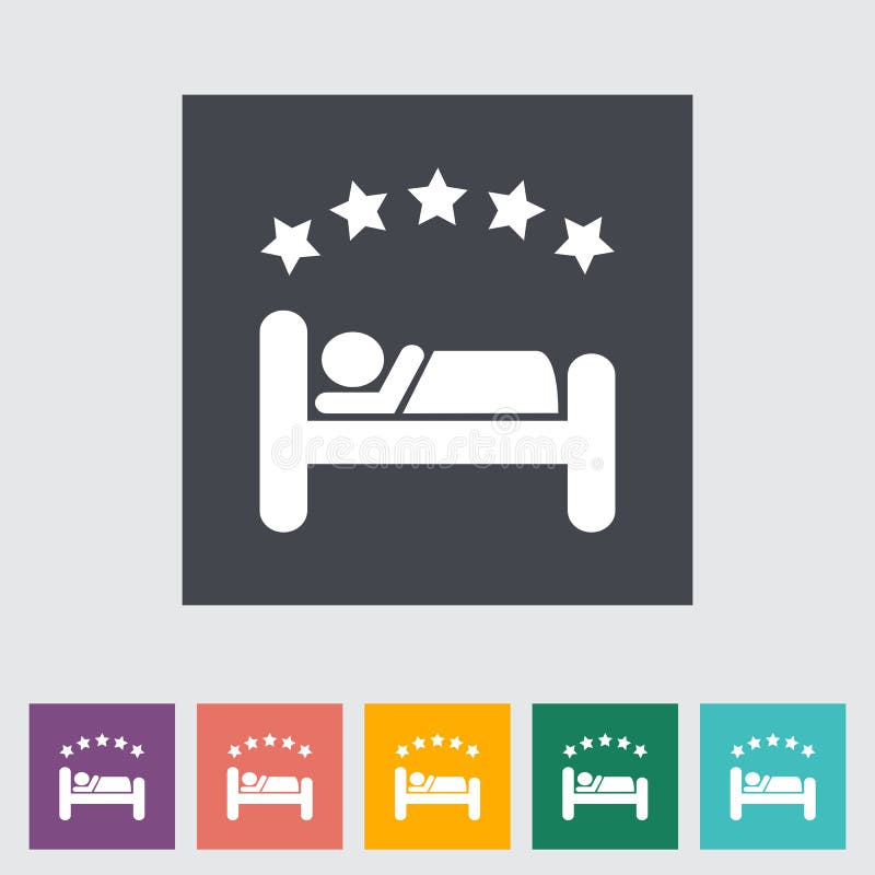 Symbol för hotellsingellägenhet. stock illustrationer Symbol för hotellsingellägenhet. stock illustrationer