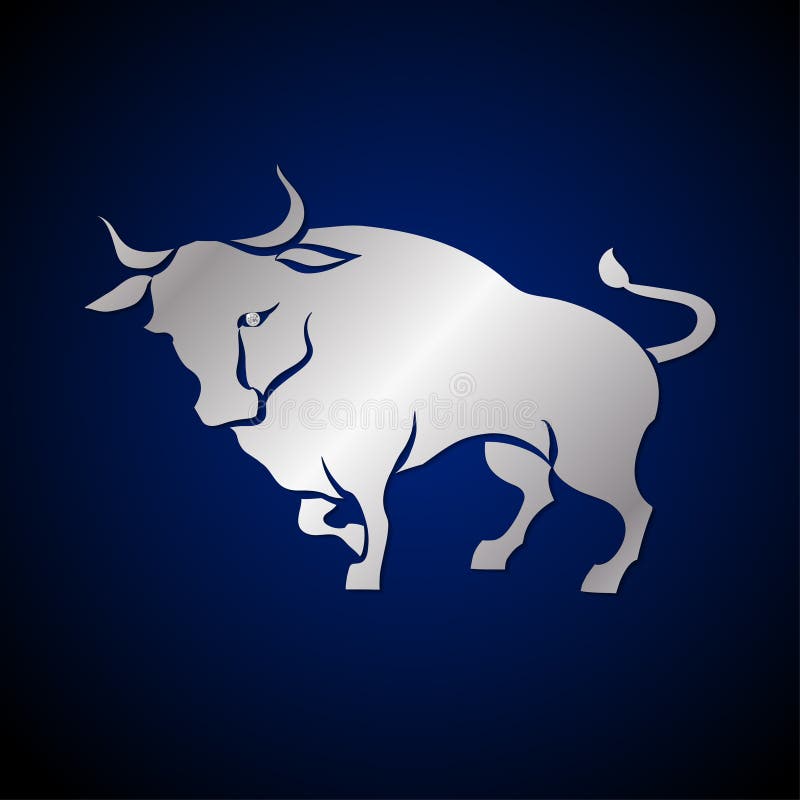 Symbol för kinesiska nya året med vit metalltjur. stock illustrationer