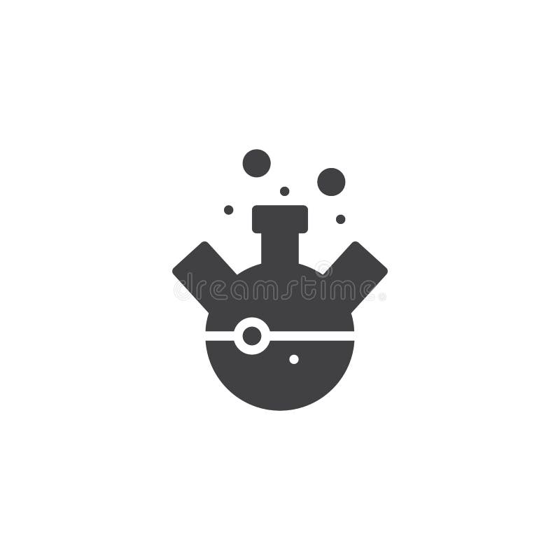 Symbol för laboratoriumflaskavektor stock illustrationer Symbol för laboratoriumflaskavektor stock illustrationer
