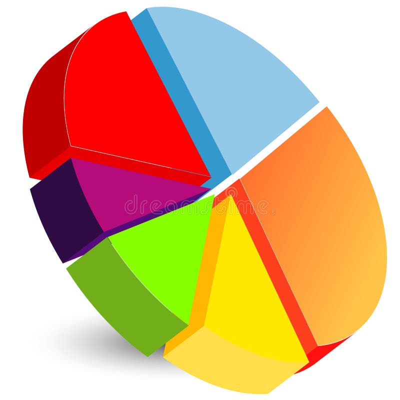 Symbol för pajdiagram vektor illustrationer