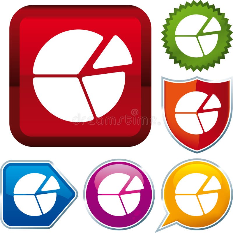 Symbol för Piediagram vektor illustrationer