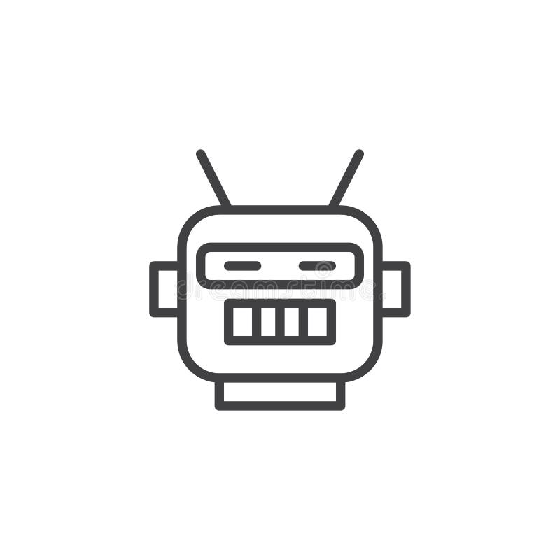 Symbol för robotmaskeringsöversikt stock illustrationer Symbol för robotmaskeringsöversikt stock illustrationer