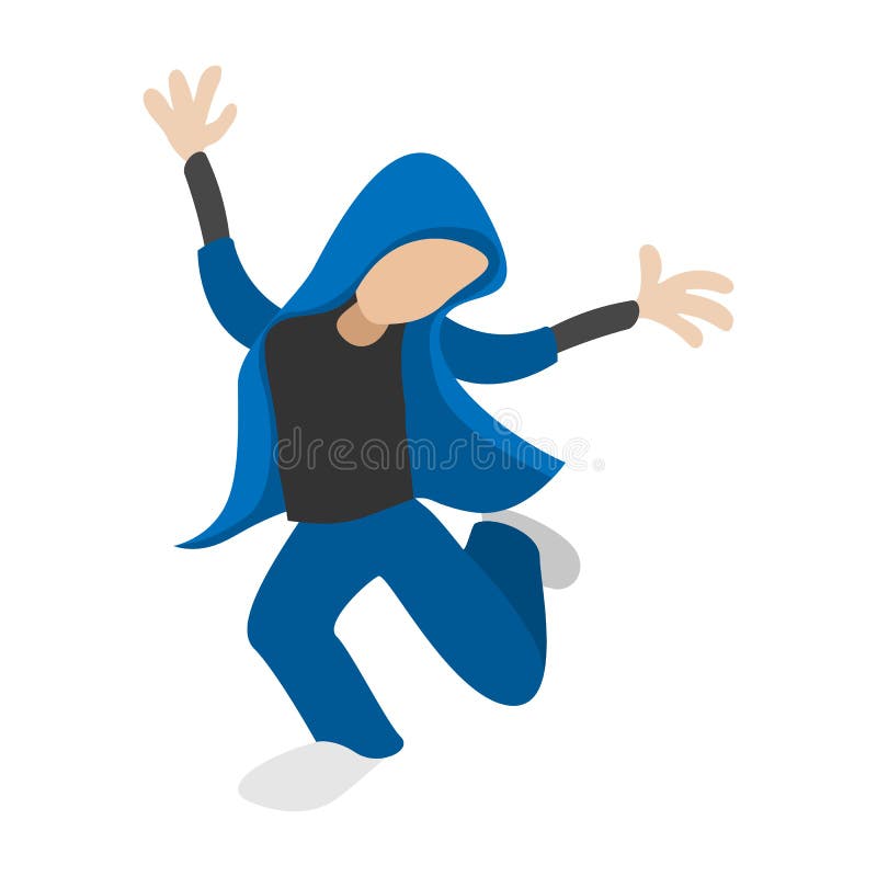 Symbol för tecknad film för höftflygturdansare royaltyfri illustrationer Symbol för tecknad film för höftflygturdansare royaltyfri illustrationer