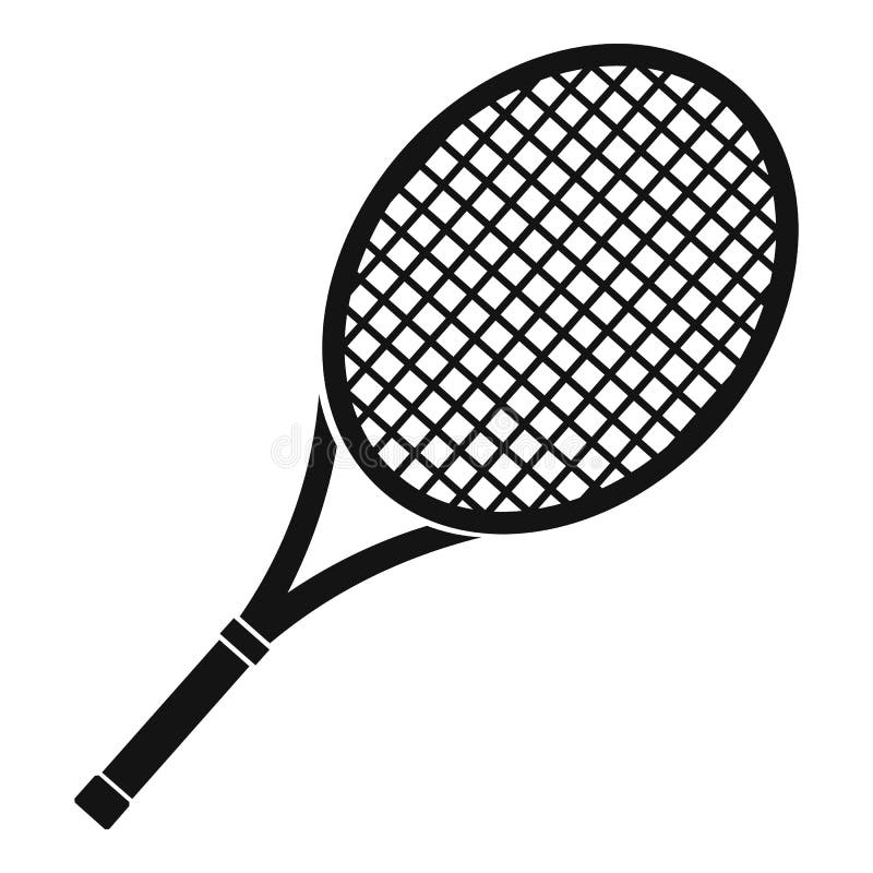 Symbol för tennisracket, enkel stil