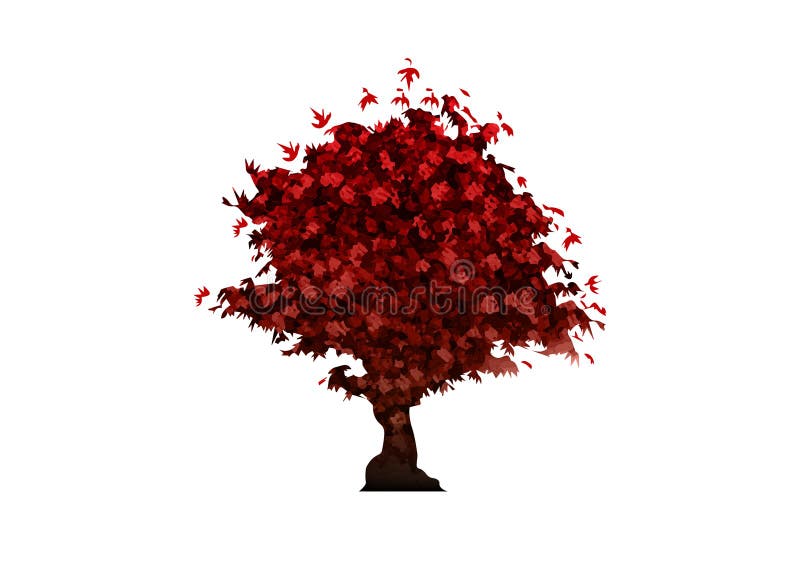Symbol för träd för röd lönn för vektor som isoleras på vit bakgrund Acer Palmatum, Deshojo, för växtbonsai för japansk lönn scha royaltyfri illustrationer Symbol för träd för röd lönn för vektor som isoleras på vit bakgrund Acer Palmatum, Deshojo, för växtbonsai för japansk lönn scha royaltyfri illustrationer
