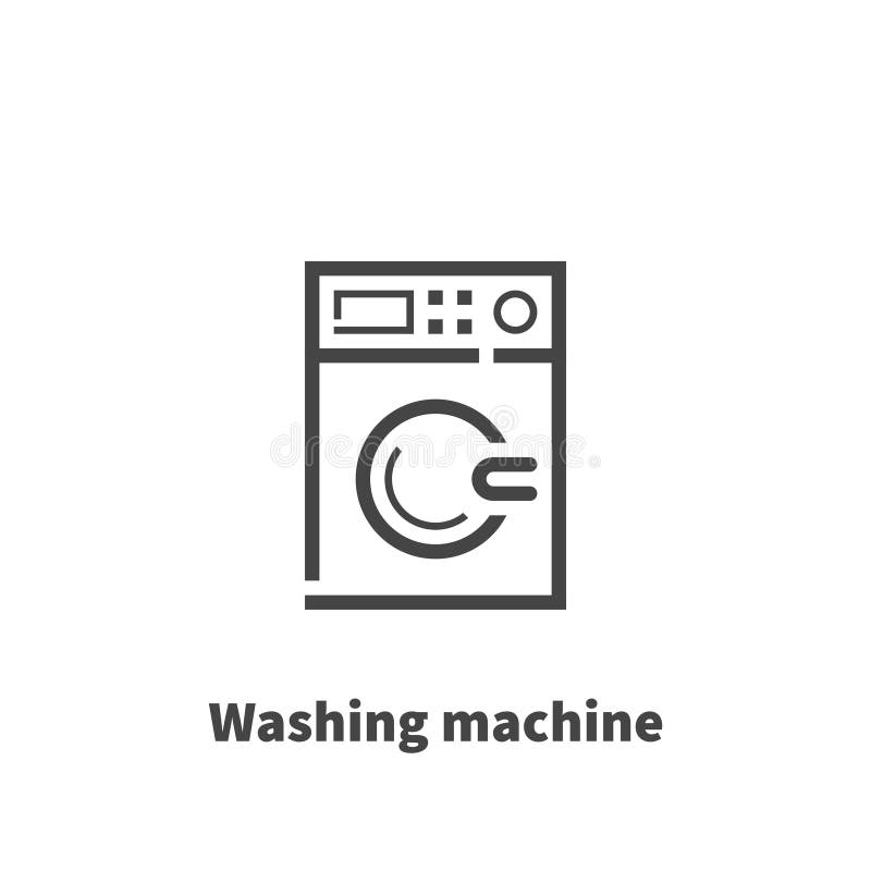 Washing machine icon, vector symbol in line style isolated on white background. Editable stroke 48x48 pixel perfect. Washing machine icon, vector symbol in line style isolated on white background. Editable stroke 48x48 pixel perfect.