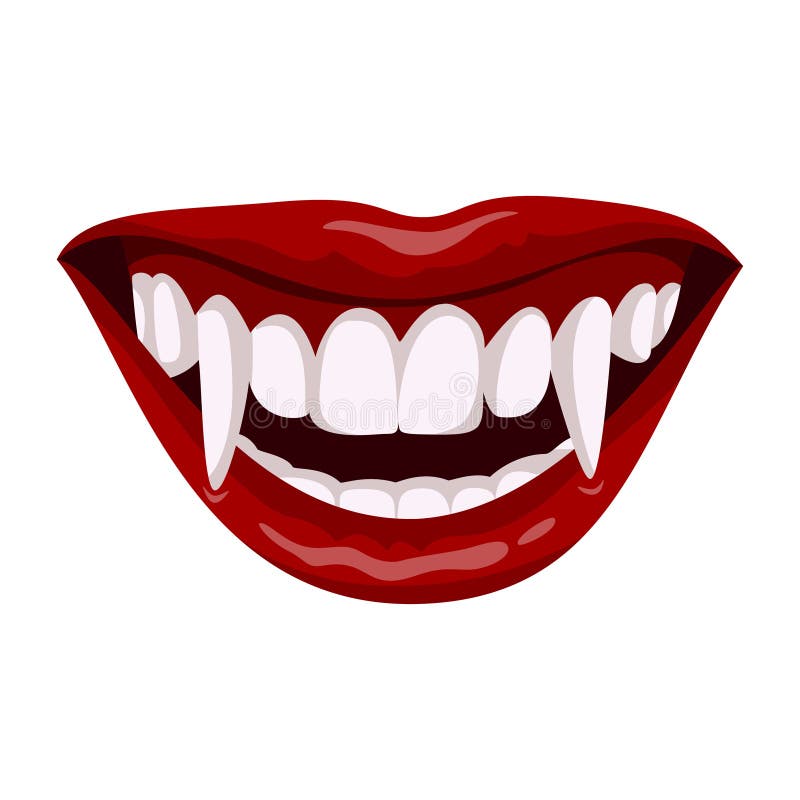 Symbol för Vampyllöppna mun, skräcktänder