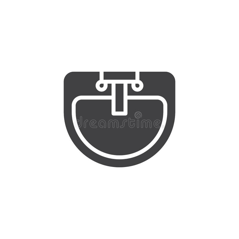 Symbol för vektor för bästa sikt för handfat- och vattenklapp vektor illustrationer Symbol för vektor för bästa sikt för handfat- och vattenklapp vektor illustrationer