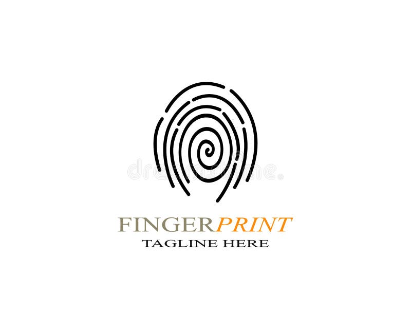 Symbol för vektor för fingeravtrycklogomall vektor illustrationer