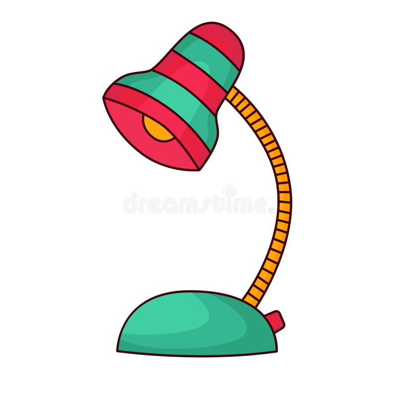 Symbol för vektor för klotter för tabelllampa royaltyfri illustrationer