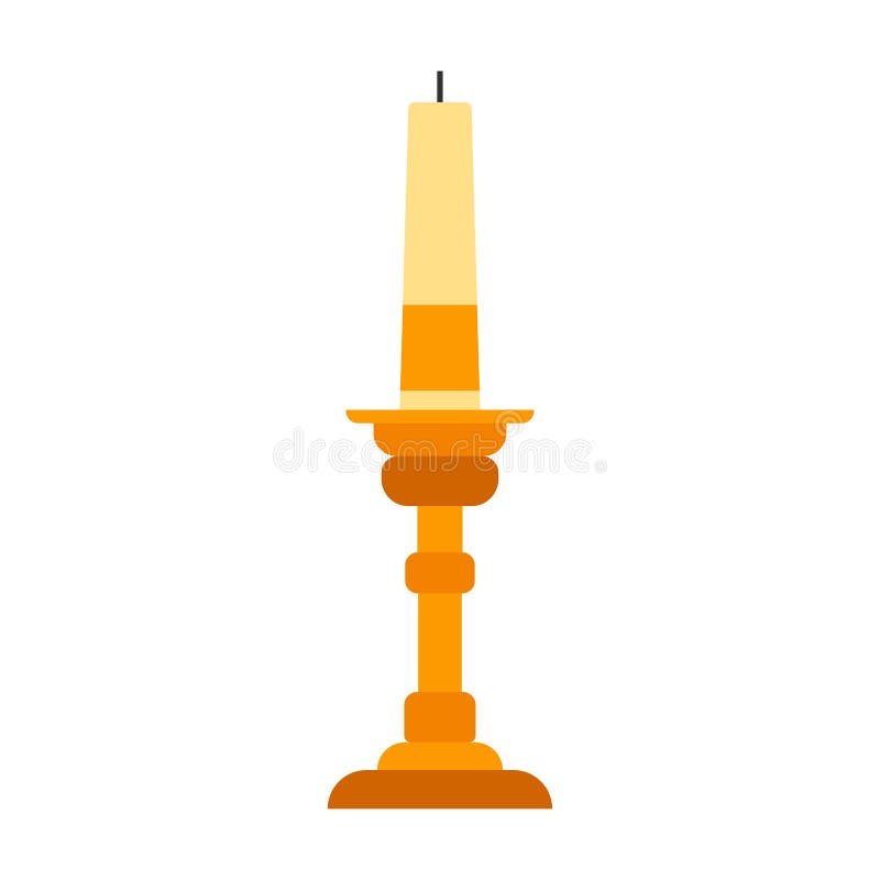 Symbol för vektor för stearinljus för traditionellt symbol för ljusstakehållaregarnering religiös plan mässings Elegant forntida vektor illustrationer Symbol för vektor för stearinljus för traditionellt symbol för ljusstakehållaregarnering religiös plan mässings Elegant forntida vektor illustrationer