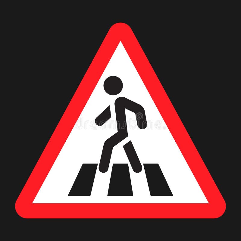 Symbol för övergångsställe- och övergångsställeteckenlägenhet stock illustrationer Symbol för övergångsställe- och övergångsställeteckenlägenhet stock illustrationer