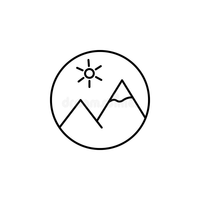 Symbol för översikt för bildmassmediaberg Tecknet och symboler kan användas för rengöringsduken, logoen, den mobila appen, UI, UX stock illustrationer Symbol för översikt för bildmassmediaberg Tecknet och symboler kan användas för rengöringsduken, logoen, den mobila appen, UI, UX stock illustrationer
