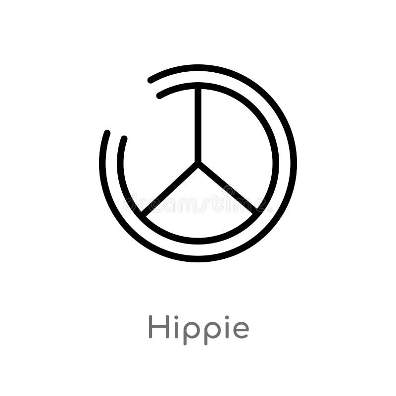 symbol för översiktshippievektor isolerad svart enkel linje beståndsdelillustration från begrepp för världsfred Redigerbar vektor vektor illustrationer symbol för översiktshippievektor isolerad svart enkel linje beståndsdelillustration från begrepp för världsfred Redigerbar vektor vektor illustrationer