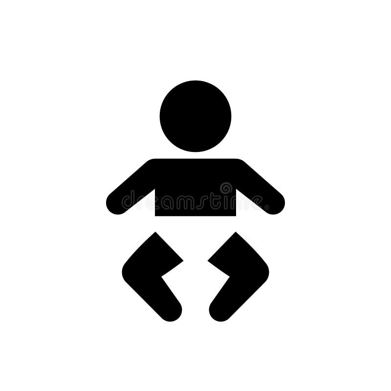 Symbol für Babywindelvektor. Kind Symbol Betreuung Kind Kind Tisch Zeichen