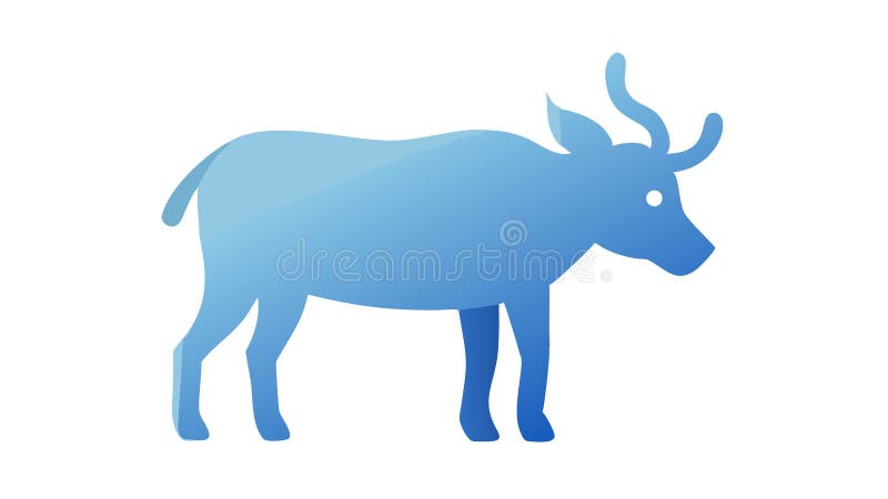 Symbol für Blaues Hirsch. Flachdesign-Grafik für Natur- oder Wildvektordesign Generative KI lizenzfreie abbildung